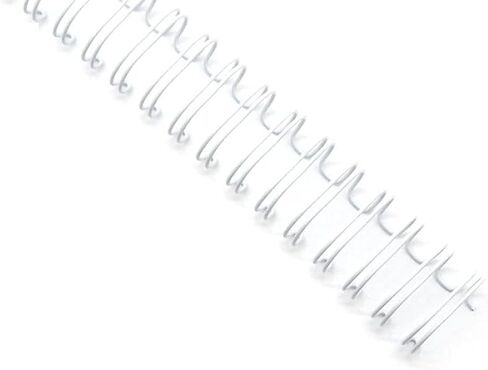 أسلاك ربط بحلقة مزدوجة ممتازة، درجة 2:1، 21 حلقة، طول 11 بوصة، لأوراق حجم الحروف (أبيض، 5/8 بوصة - 50 قطعة) in Kuwait