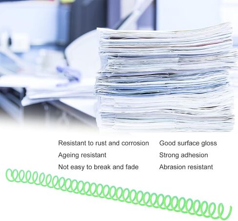 Fdit Plastic Spiral Binding Spines, 20 Pieces 11mm Inner Diameter Long Life ABS 30 Holes Spiral Binding Coils for Work (Green) in Saudi Arabia