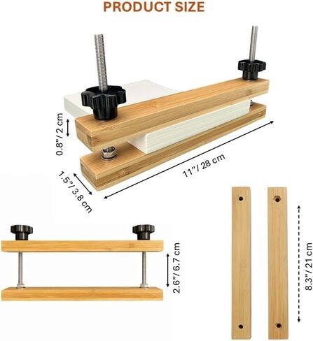 Bamboo Bookbinding Spine Press, 11 Inch Narrow Book Press for Spine Shaping and Bookbinding, for DIY Book in Saudi Arabia