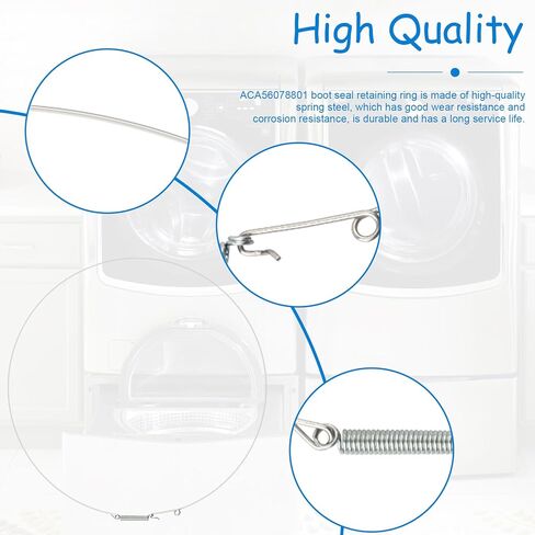 ACA56078801 Outer Door Boot Seal Clamp Washer Door Gasket Retaining Ring, Fit for LG & Kenmore Front Load Washer, Replaces ACA56078800 ACA56078802 PS3530864 AP4998833, with Extra Spring in Saudi Arabia