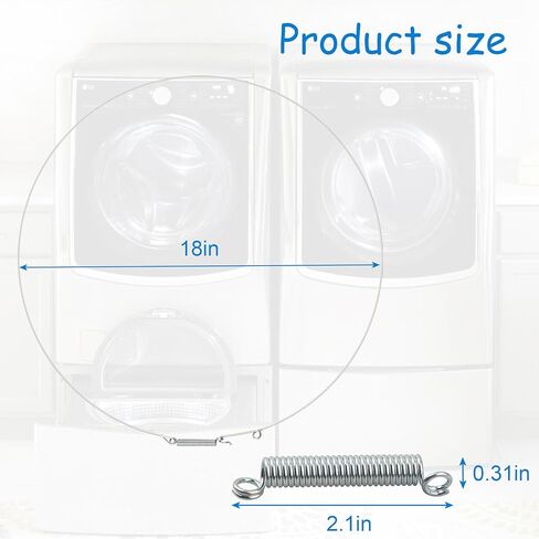 ACA56078801 Outer Door Boot Seal Clamp Washer Door Gasket Retaining Ring, Fit for LG & Kenmore Front Load Washer, Replaces ACA56078800 ACA56078802 PS3530864 AP4998833, with Extra Spring in Saudi Arabia
