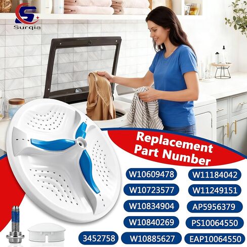 غسالة W10752285 مناسبة لاستبدال Ken-more W10609478 W10723577 W10834904 W10840269 W10885627 W11184042 W11249151 AP5956379 PS10064550 EAP10064550 3452758 in Kuwait