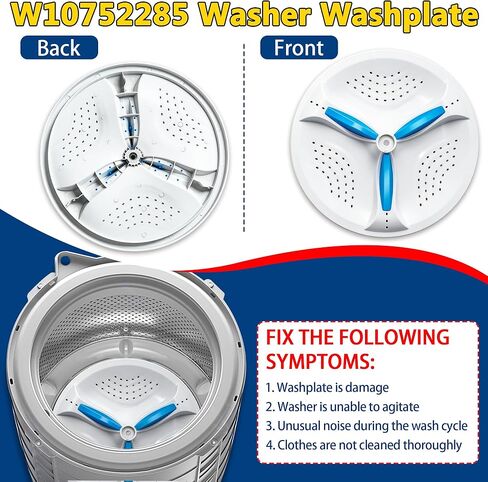 غسالة W10752285 مناسبة لاستبدال Ken-more W10609478 W10723577 W10834904 W10840269 W10885627 W11184042 W11249151 AP5956379 PS10064550 EAP10064550 3452758 in Kuwait