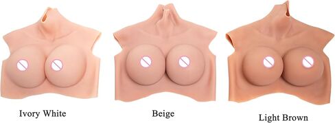 Oil-free 8th Generation Silicone Breastplate With Makeup Skin Float Point Inside Airbag Silicone Filler Touch Soft (Beige, XL-K Flocking) in Kuwait