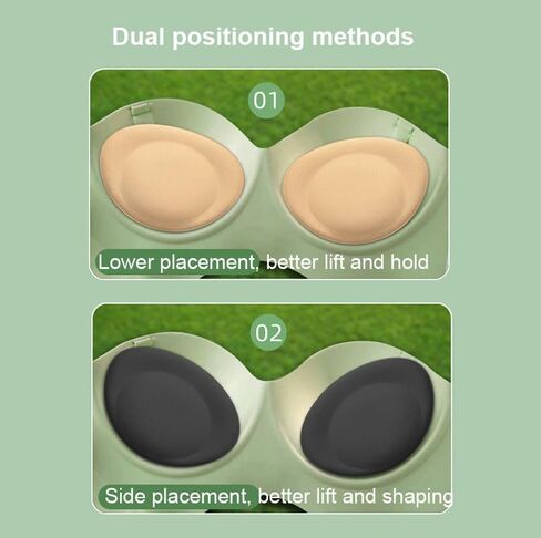 2 Pairs Women Silicone Adhesive Bra Pads Waterproof Push-Up Inserts Reusable Sticky Breast Lift Pads for Swimsuits Bikini Dress in Saudi Arabia