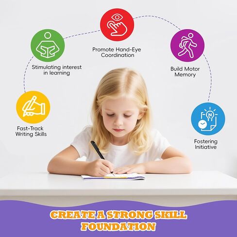 ممارسة الكتابة المخددة السحرية الإسبانية للأطفال الذين تتراوح أعمارهم بين 3-8 سنوات، كتب ممارسة الكتابة اليدوية المخددة القابلة لإعادة الاستخدام للأطفال من 5 إلى 7 أنشطة تعليمية لتتبع ما قبل المدرسة، هدايا عيد الحب التعليمية للأطفال in Kuwait