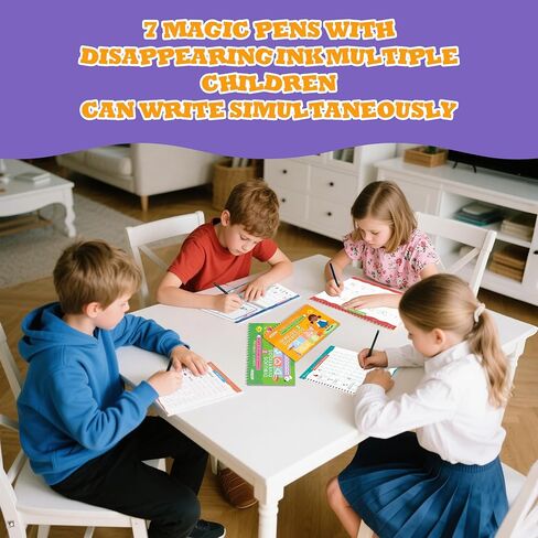 ممارسة الكتابة المخددة السحرية الإسبانية للأطفال الذين تتراوح أعمارهم بين 3-8 سنوات، كتب ممارسة الكتابة اليدوية المخددة القابلة لإعادة الاستخدام للأطفال من 5 إلى 7 أنشطة تعليمية لتتبع ما قبل المدرسة، هدايا عيد الحب التعليمية للأطفال in Kuwait