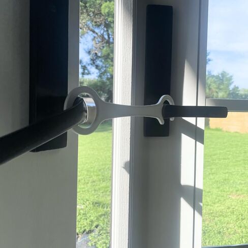 French Door Spacer Holder | Easy to Use French Door Holder | Lets Breeze Flow & Keeps Doors from Flapping in Wind | Made in USA (White, Regular) in Saudi Arabia