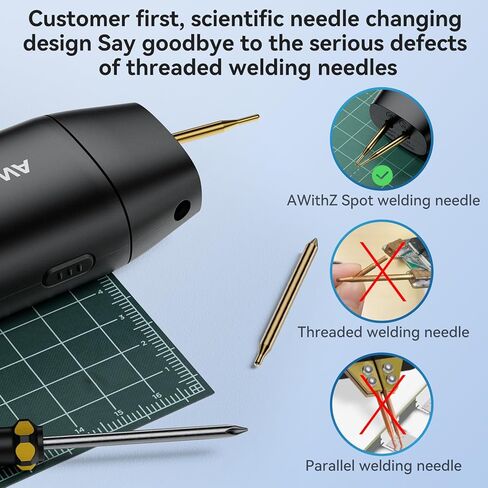 ماكينة لحام نقطة البطارية، ماكينة لحام البقعة المحمولة AWithZ 11 ترس قابلة للتعديل، أوضاع أوتوماتيكية ويدوية لحام البطارية لبطارية 18650، صفائح لحام النيكل، الحديد، الفولاذ المقاوم للصدأ (2M نيكل) in Kuwait