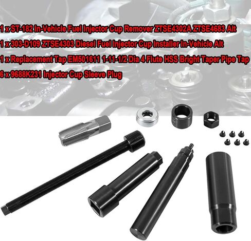 DT466E DT530E حاقن الوقود الإلكتروني مزيل الأكواب مجموعة المثبت مع 6 قطعة 9688K231 حاقن كأس كم التوصيل in Kuwait