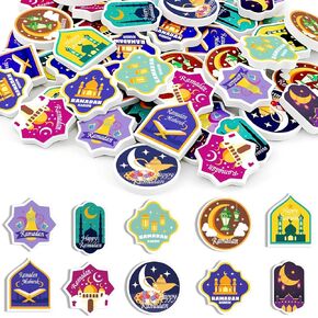 60 قطعة من ممحاة هدايا رمضان والعيد، ممحاة هدايا عيد مبارك للأولاد والبنات، هدايا رمضان الإسلامية لحفلات العيد، لوازم أنشطة الفصول الدراسية، مكافآت، حشوات حقائب الهدايا in Kuwait