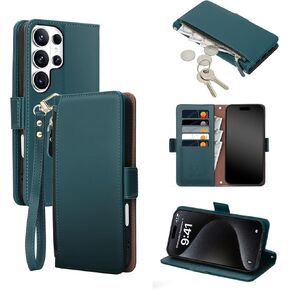 حافظة COBEAR لهاتف Samsung Galaxy S26 Plus، حافظة هاتف قابلة للطي من جلد البولي يوريثان مع حزام معصم، جيب بسحاب، مسند، حافظة محفظة هاتف للنساء والرجال مع حامل بطاقة لهاتف Samsumg S26 Plus، أرجواني in Kuwait