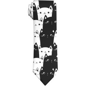 ربطات عنق طويلة مضحكة للرجال من Giinly Cat Cartoon Anime للرجال كبيرة وطويلة، ربطة عنق مقاس 61 بوصة Xl in Kuwait