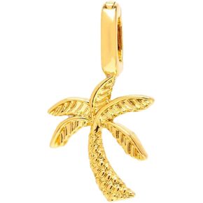 Pura Vida Harper Palm Tree Charm Gold Charms for Bracelets & Necklaces - Gold in Saudi Arabia