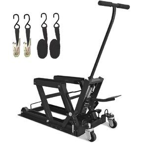 1500 رطل رافعة هيدروليكية للدراجات النارية، رافعة مقصية ATV طاولة رفع دراجة نارية محمولة مع 4 عجلات، حامل رافعة هيدروليكي يعمل بالقدم للدراجات النارية ATV UTV Powersports in Kuwait