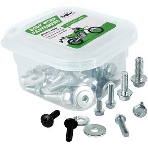 مجموعة مسامير جسم الدراجة الترابية متوافقة مع KLX125 KLX650 KLX110 KLX140L KLX140RL KLX300R KLX400R KLX150 KLX230 KLX250 KMX125 KMX200 KLX300 KLX450R KLX250S 60 قطعة مجموعة براغي الجسم in Kuwait