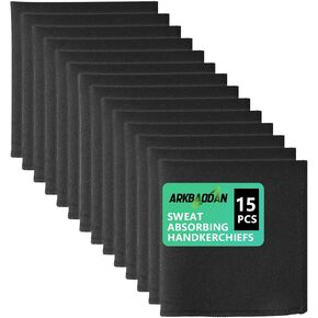 15PCS Gym sweat towels Quick-Dry Microfiber Sweat Rags for Face, Hands, & Body - Men & Women - A soft black handkerchief suitable for use in Basketball, Football, Sports and Work (10" x 10") in Kuwait