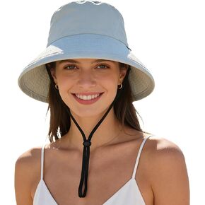 Packable Sun Hats for Women Summer Wide Brim Hat Womens Floppy Cotton Sun Hats for Travel in Saudi Arabia