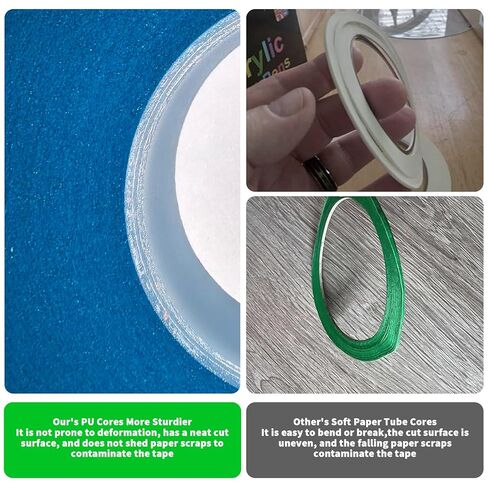 6 Rolls Pinstripe Tape Fine Line Masking Tape 1/16", 1/8", 1/4", 3/8",1/2", 3/4" - Thin Painters Automotive Paper Tape for DIY, Car, Auto, Paint, Art, Tumblers, Pottery, Model Building, Wall in Kuwait