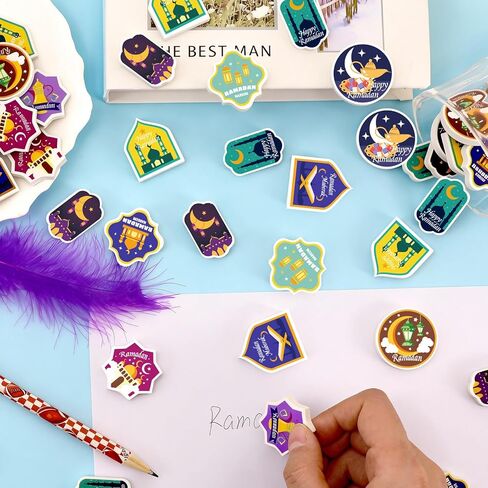 60 قطعة من ممحاة هدايا رمضان والعيد، ممحاة هدايا عيد مبارك للأولاد والبنات، هدايا رمضان الإسلامية لحفلات العيد، لوازم أنشطة الفصول الدراسية، مكافآت، حشوات حقائب الهدايا in Kuwait