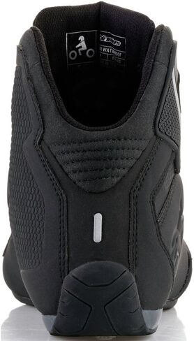 أحذية Alpinestars Sektor المقاومة للماء، أحذية ركوب الخيل كاجوال معتمدة من CE، 8، أسود/رمادي داكن/أحمر فلو in Saudi Arabia