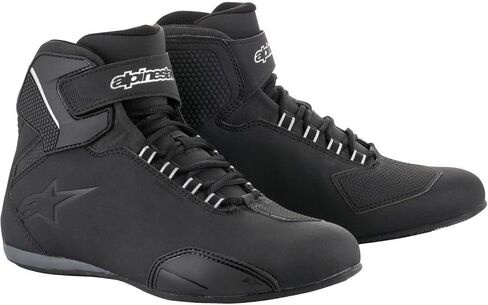 أحذية Alpinestars Sektor المقاومة للماء، أحذية ركوب الخيل كاجوال معتمدة من CE، 8، أسود/رمادي داكن/أحمر فلو in Saudi Arabia