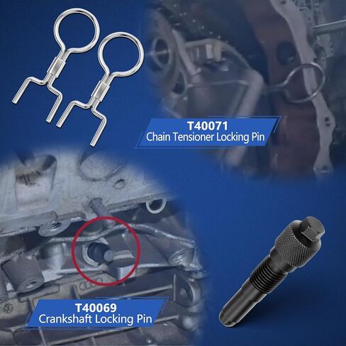 مجموعة أدوات توقيت قفل عمود الحدبات للمحرك، متوافقة مع VW Audi 2.0 2.4 2.5 2.8 3.0T 3.2 4.2 5.0 5.2، طوارق Q7 بورش 3.0T، A4 A6 A6L A8 Q5 Q7 R8، استبدال OEM T40133 T40070 T40058 T10172 in Kuwait
