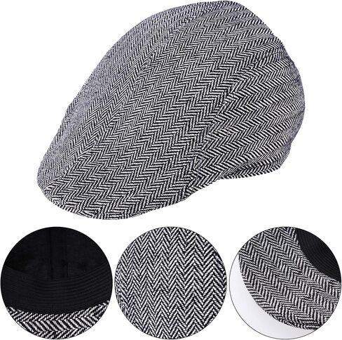 4Pcs Grandpa Old Man Costume Kit - Glasses, Flat Hat, Suspenders, Bow Tie in Saudi Arabia