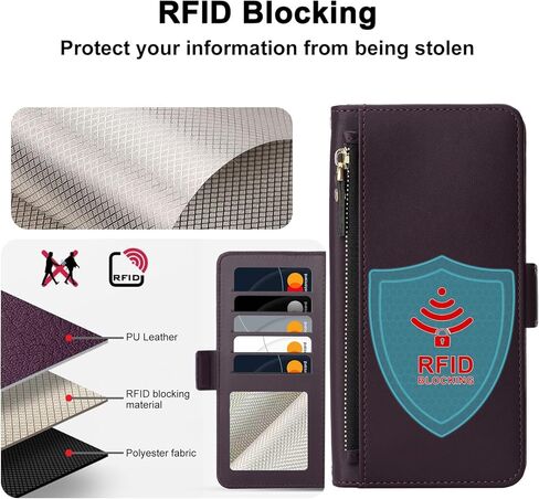 COBEAR for Samsung Galaxy S26 Plus Case Wallet, Pu Leather Flip Phone Case with Wrist Strap, Zipper Pocket, Kickstand, Women Men Phone Wallet Case with Card Holder for Samsumg S26 Plus,Purple in Saudi Arabia