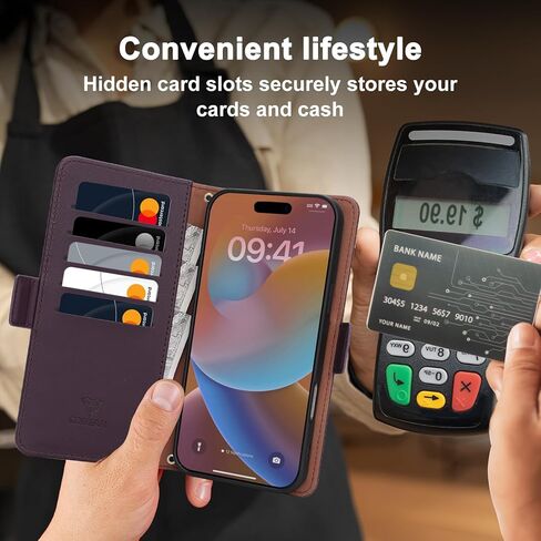 COBEAR for Samsung Galaxy S26 Plus Case Wallet, Pu Leather Flip Phone Case with Wrist Strap, Zipper Pocket, Kickstand, Women Men Phone Wallet Case with Card Holder for Samsumg S26 Plus,Purple in Saudi Arabia