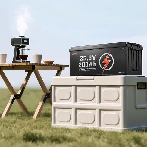 بطارية ليثيوم VEVOR 24V 200Ah LiFePO4، مدمجة 100A BMS، بطارية ليثيوم قابلة لإعادة الشحن ذات دورة عميقة مع حماية من درجة الحرارة المنخفضة، 4000+ دورة، بحد أقصى. 5120 وات في الساعة، للمركبات الترفيهية، والتخييم، ومحركات التصيد، والبحرية in Saudi Arabia