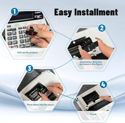 شريط حاسبة عالمي مزدوج البكرة GR24 متوافق مع Porelon 11216، Sharp EL-1197PIII، EL-2196BL، Canon MP11DX، Nukote BR80c، Casio DR-210R، FR-2650TM، GR24 (أسود/أحمر) حزمة من 12 قطعة in Kuwait