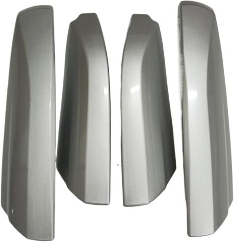 4 قطعة ABS حامل سقفي رف أمتعة متوافق مع تويوتا هايلاندر 2009 2010 2011 2012 2013 بار السكك الحديدية نهاية غطاء للحماية قذيفة (رمادي 4 قطعة) in Kuwait