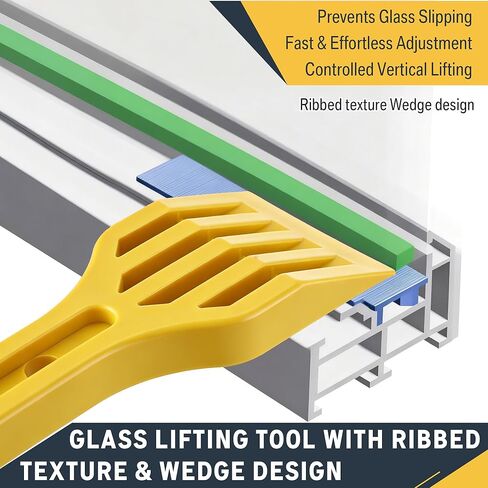 Feekoon Plate Glass Lifting Tool & Silicone Caulk Finishing Set, Window Glazing Positioning and Caulk Shaping Tools, for Window, Door & Panel Installation in Saudi Arabia