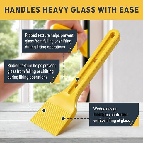 Feekoon Plate Glass Lifting Tool & Silicone Caulk Finishing Set, Window Glazing Positioning and Caulk Shaping Tools, for Window, Door & Panel Installation in Saudi Arabia