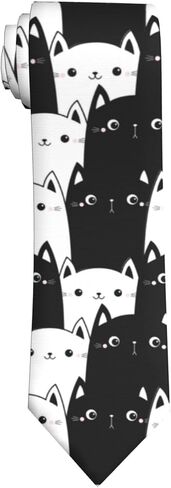 ربطات عنق طويلة مضحكة للرجال من Giinly Cat Cartoon Anime للرجال كبيرة وطويلة، ربطة عنق مقاس 61 بوصة Xl in Kuwait