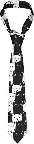 ربطات عنق طويلة مضحكة للرجال من Giinly Cat Cartoon Anime للرجال كبيرة وطويلة، ربطة عنق مقاس 61 بوصة Xl in Kuwait
