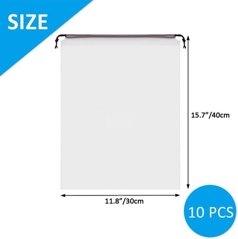 10 PCS Large Clear Shoe Bags for Travel, 11.8" x 15.7" Drawstring Travel Shoe Bags for Trip Cruise Shoe Storage Bag Travel Essentials in Saudi Arabia