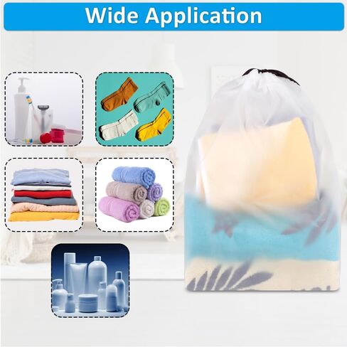 10 PCS Large Clear Shoe Bags for Travel, 11.8" x 15.7" Drawstring Travel Shoe Bags for Trip Cruise Shoe Storage Bag Travel Essentials in Saudi Arabia