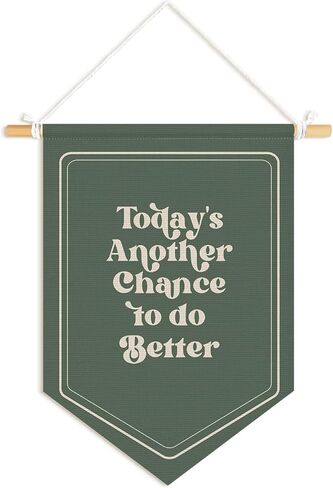 Dilemat Classroom Decor, Retro Sage Green Kids Affirmations Wall Pennants Banners, What's the Best That Could Happen Inspirational Wall Hanging Flag for Kids Room Playroom Classroom Decor in Saudi Arabia