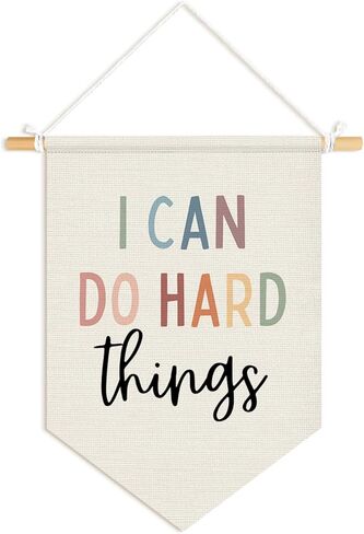 Dilemat Classroom Decor, Retro Sage Green Kids Affirmations Wall Pennants Banners, What's the Best That Could Happen Inspirational Wall Hanging Flag for Kids Room Playroom Classroom Decor in Saudi Arabia