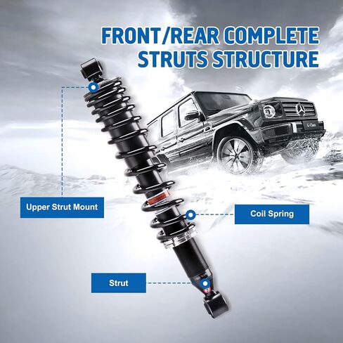 Full Shock Set Monotube Compatible With 2015-2022 Honda Pioneer 700 700-4 Responsive Handling Quality Tested Anti-foam Anti-shear Adjustable 51400-HL3-A41 52400-HL3-A51 in Saudi Arabia