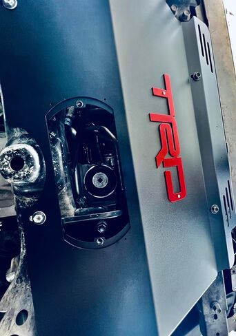 Custom 05-23 Skid Plate Compatible with Toyota Tacoma - Black with Red Letters in Saudi Arabia
