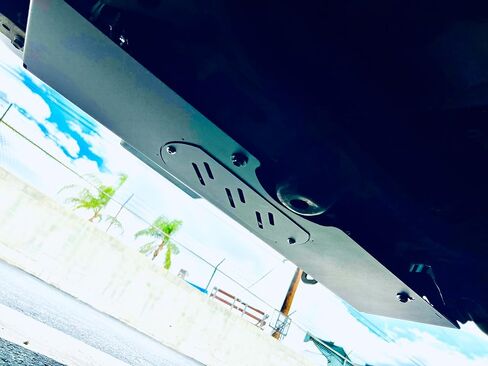 Custom 05-23 Skid Plate Compatible with Toyota Tacoma - Black with Red Letters in Saudi Arabia