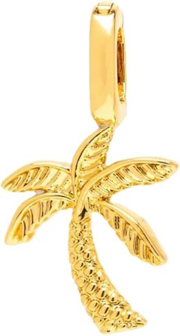 Pura Vida Harper Palm Tree Charm Gold Charms for Bracelets & Necklaces - Gold in Saudi Arabia