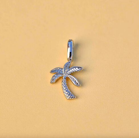 Pura Vida Harper Palm Tree Charm Gold Charms for Bracelets & Necklaces - Gold in Saudi Arabia