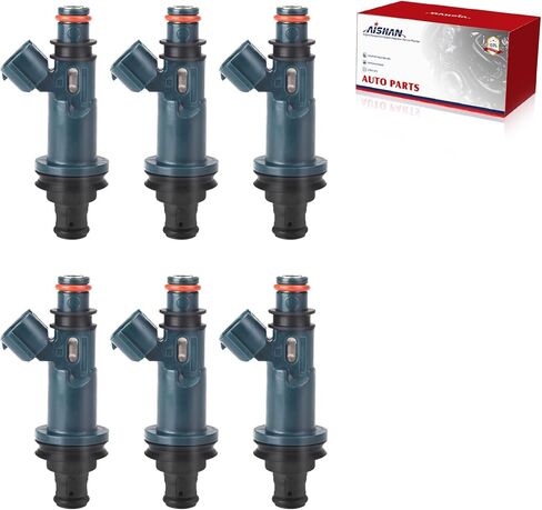 مجموعة من 6 حاقن وقود، 23250-20020 حاقن لكزس ES300 99-01، RX300 99-03، لتويوتا سولارا 99-03، سيينا 98-03، هايلاندر 01-03، كامري 98-01، أفالون 98-04 V6 3.0L 23209-20020، 2 ثقب in Saudi Arabia
