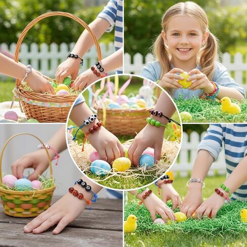 Prefilled Easter Eggs with Toys 84 Pcs Easter Eggs Filled with Keychains & Bracelets Easter Basket Stuffers for Kids, Boys,Girls Bulk Easter Egg Hunt Fillers,Exchange Gifts,Party Favors in Saudi Arabia