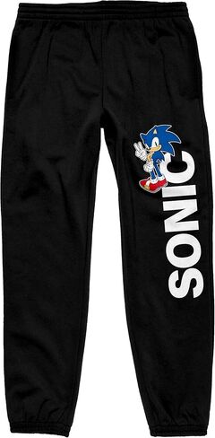 Bioworld Sonic The Hedgehog Sonic Big Logo Youth Black Joggers in Saudi Arabia