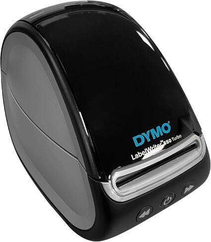 طابعة ملصقات باركود حرارية مباشرة من DYMO LabelWriter 550 مع صانع ملصقات اتصال USB - 62 ملصقًا في الدقيقة، التعرف التلقائي على الملصقات، أحادية اللون in Saudi Arabia